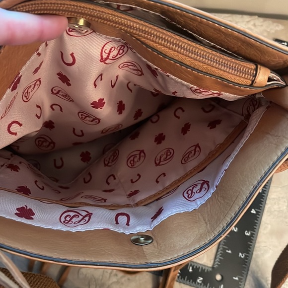 Sold - Leather Lucky Brand Crossbody with Fringe. - Picture 6 of 10